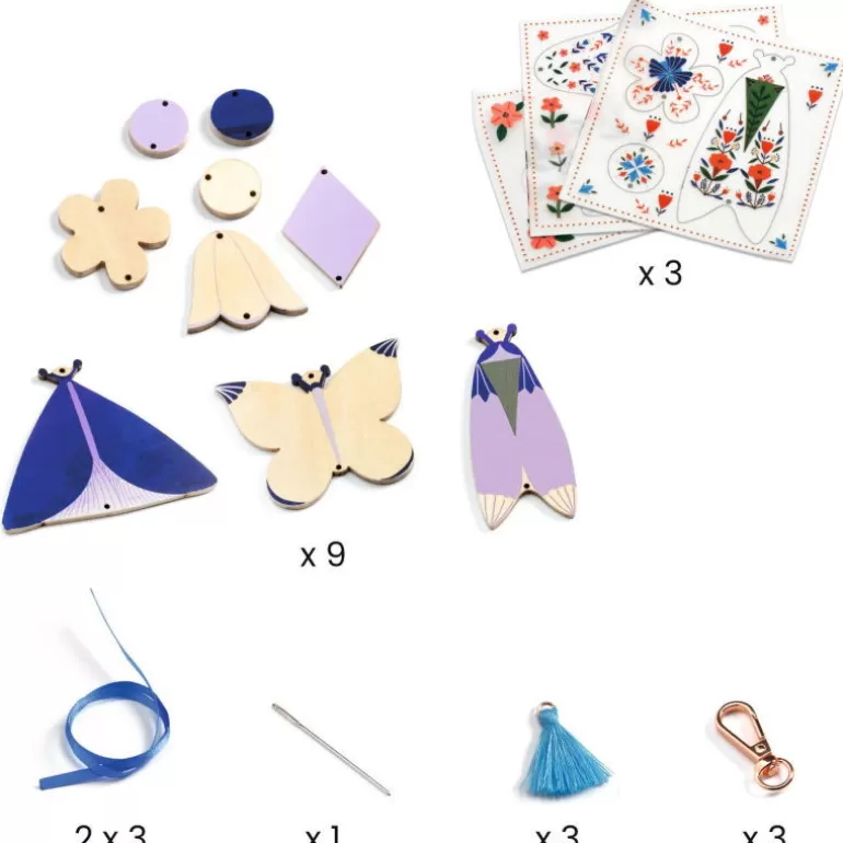 Djeco Couture Et Broderie Pour Enfant<3 Bijoux De Sac A Creer "Papillons Butterflies" 7981