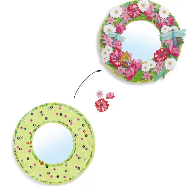 Djeco Décoration Enfants<3 Miroirs A Décorer "Douceur Florale" Diy 7908