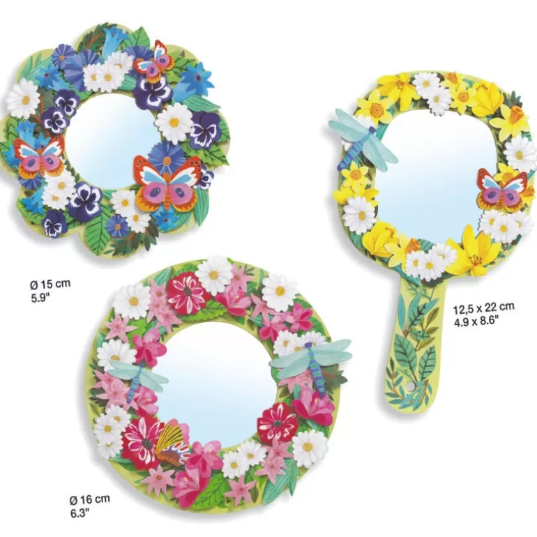 Djeco Décoration Enfants<3 Miroirs A Décorer "Douceur Florale" Diy 7908