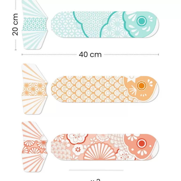 Djeco Bricolage Enfant<3 Poissons Volants A Colorier "Koinobori" 7943