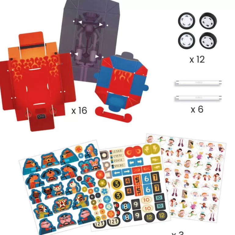 Djeco Paper Toys<3 Voitures De Course A Creer "Grand Prix" Diy 7932