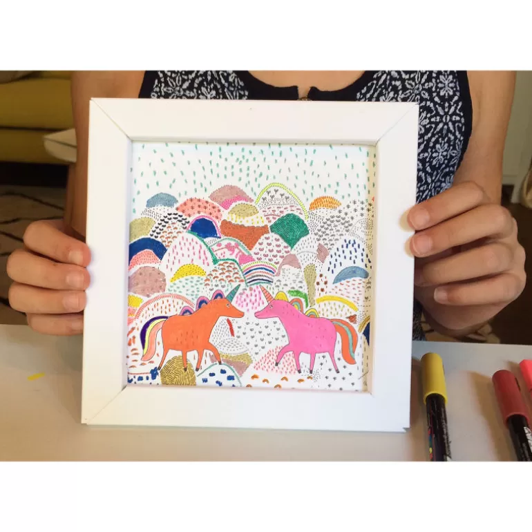 PIROUETTE Cacahouète Jeux Pirouette Cacahouète<4 Cadres Licornes A Colorier Et A Fabriquer