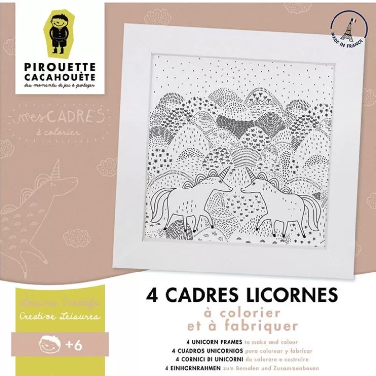 PIROUETTE Cacahouète Jeux Pirouette Cacahouète<4 Cadres Licornes A Colorier Et A Fabriquer