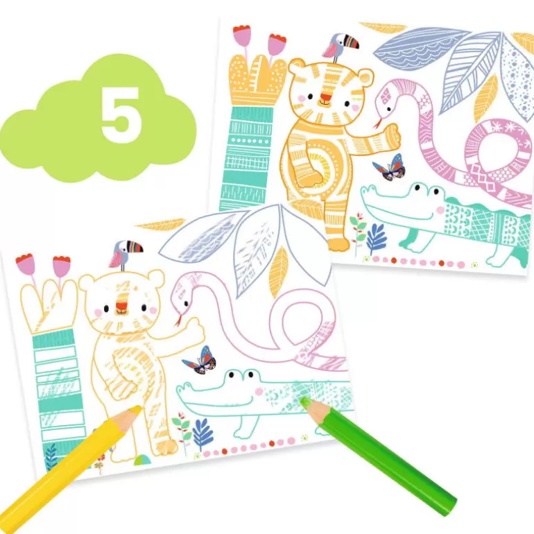 Djeco Autocollants Et Décalcomanies<6 Activites Creatives "La Souris Et Ses Amis" 9295