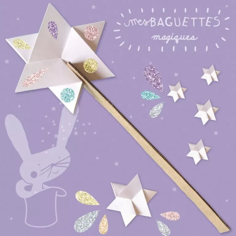 PIROUETTE Cacahouète Jeux Pirouette Cacahouète<6 Baguettes Magiques A Creer, Kit Creatif Pour Enfant