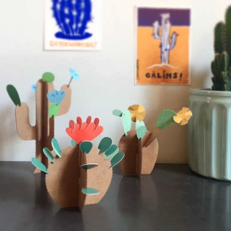 PIROUETTE Cacahouète Jeux Pirouette Cacahouète<6 Cactus A Creer, Kit Creatif Pour Enfant