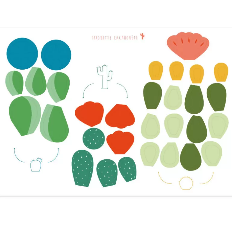PIROUETTE Cacahouète Jeux Pirouette Cacahouète<6 Cactus A Creer, Kit Creatif Pour Enfant