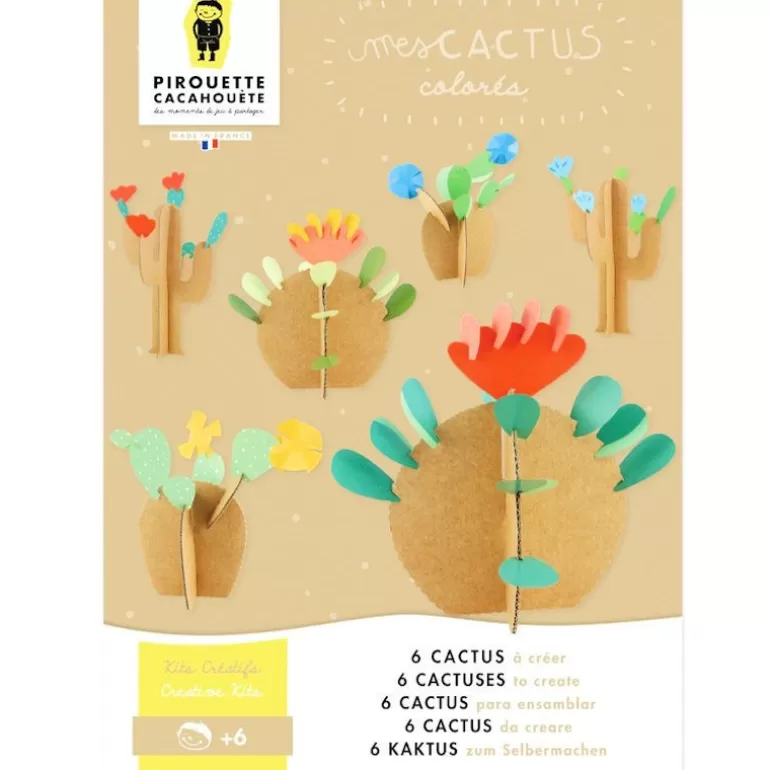 PIROUETTE Cacahouète Jeux Pirouette Cacahouète<6 Cactus A Creer, Kit Creatif Pour Enfant