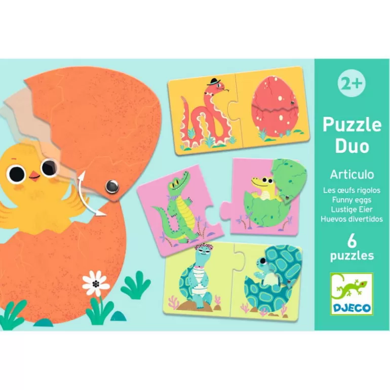 Djeco Puzzle Djeco<6 Puzzles Duo Articulo "Les Oeufs Rigolos" 8193