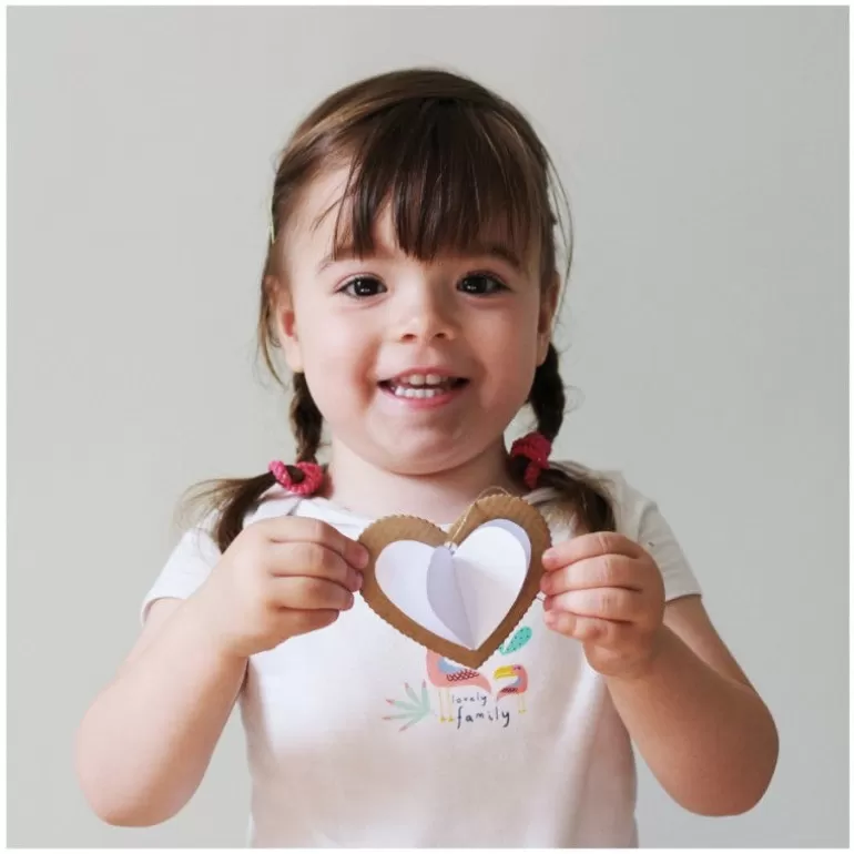 PIROUETTE Cacahouète Jeux Pirouette Cacahouète<8 Coeurs A Creer Et A Colorier, Kit Creatif Pour Enfant
