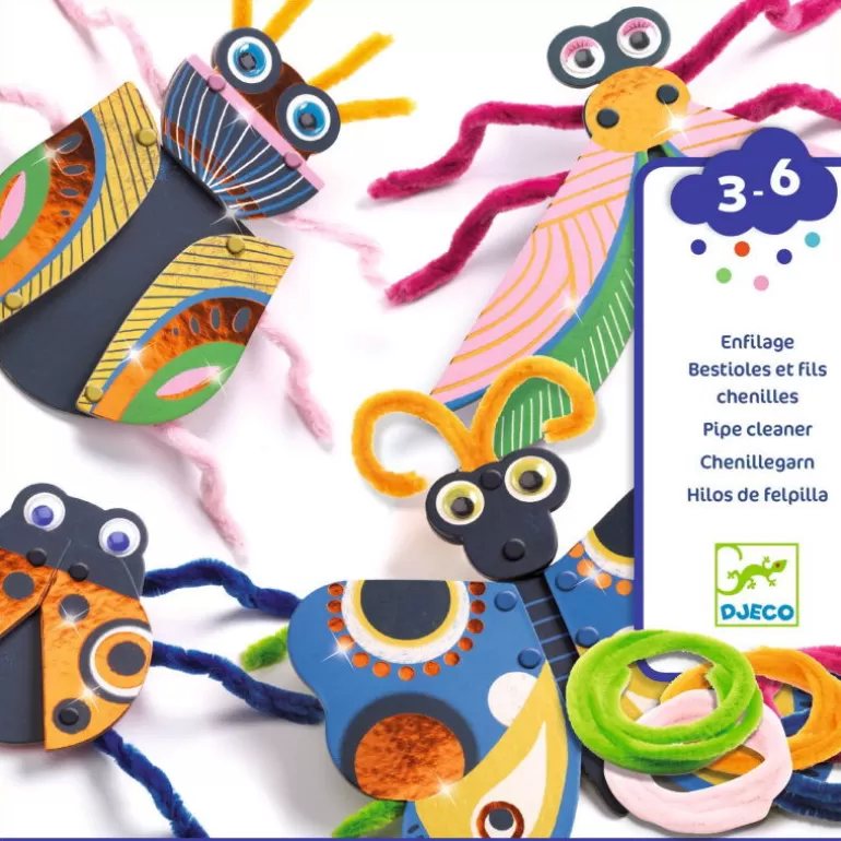 Djeco Bricolage Enfant<Activite D'Enfilage "Bebetes Et Fils Chenilles" 8982