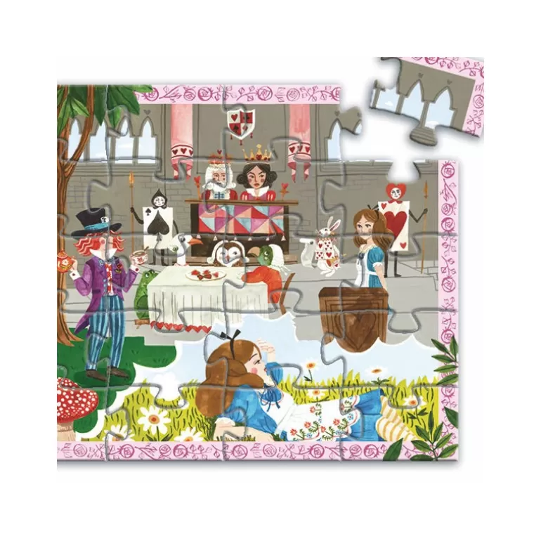 Djeco Puzzle Djeco<Alice Au Pays Des Merveilles, Puzzle 50 Pcs Silhouette 7260