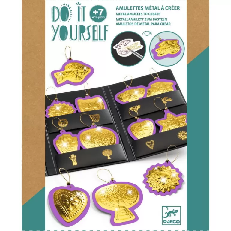 Djeco Paper Toys<Amulettes En Metal A Creer "Porte-Bonheur" 7980