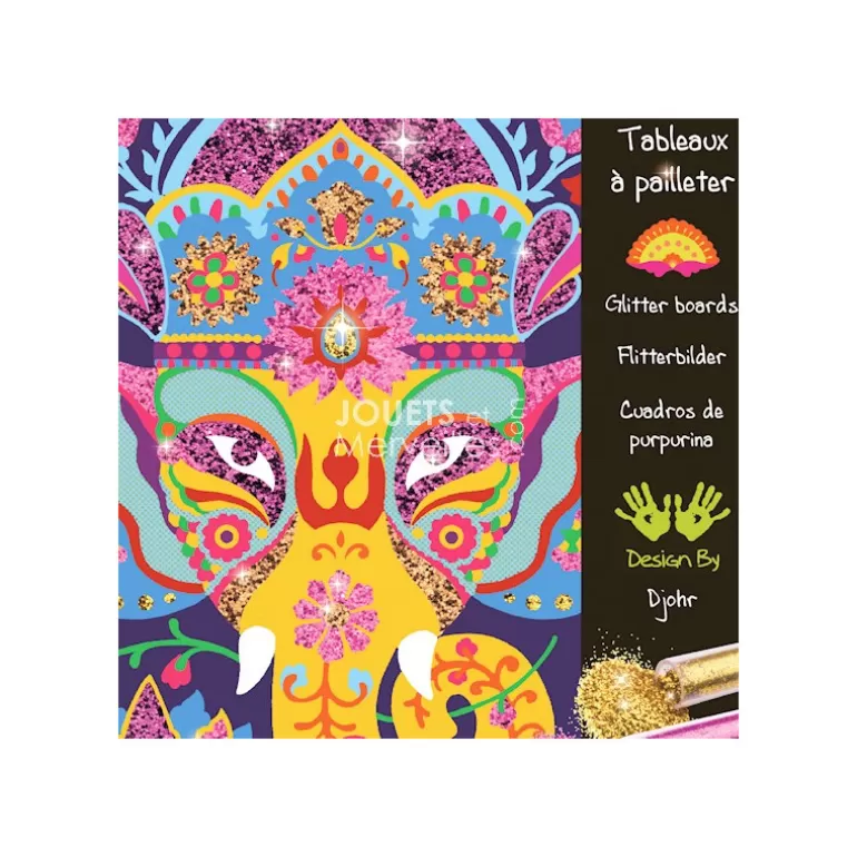 Djeco Sables Colorés, Paillettes<Animaux A Paillettes, Tableaux À Pailleter Djo 9502