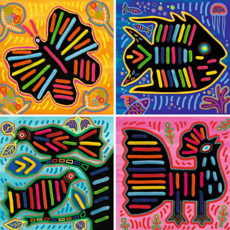 Djeco Bricolage Enfant<Art Kuna Et Fils Chenilles "Tout Doux", Jeu D'Enfilage 9896