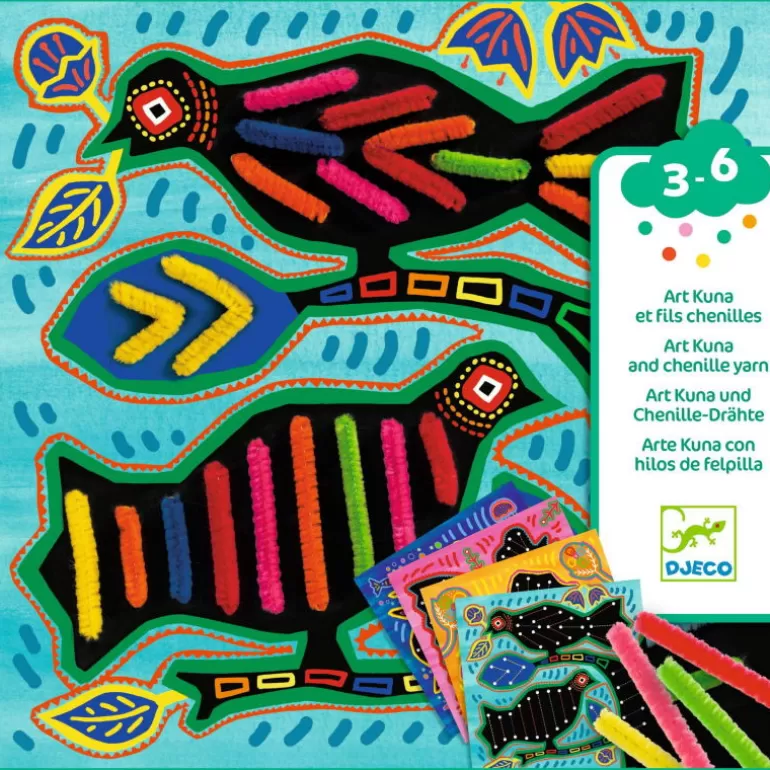 Djeco Bricolage Enfant<Art Kuna Et Fils Chenilles "Tout Doux", Jeu D'Enfilage 9896