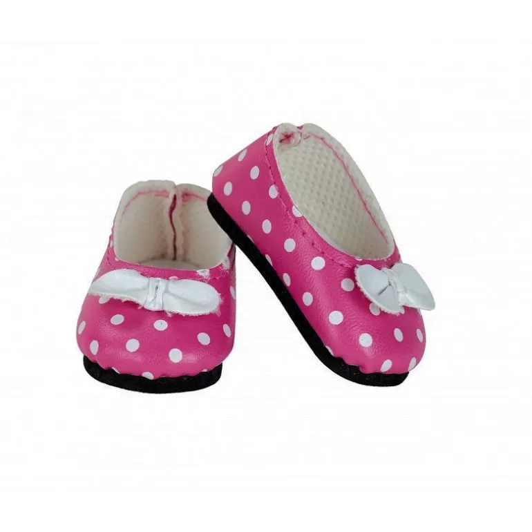 Petitcollin Poupées, Peluches<Ballerines Roses A Pois Blancs Pour Poupées De 34 Cm