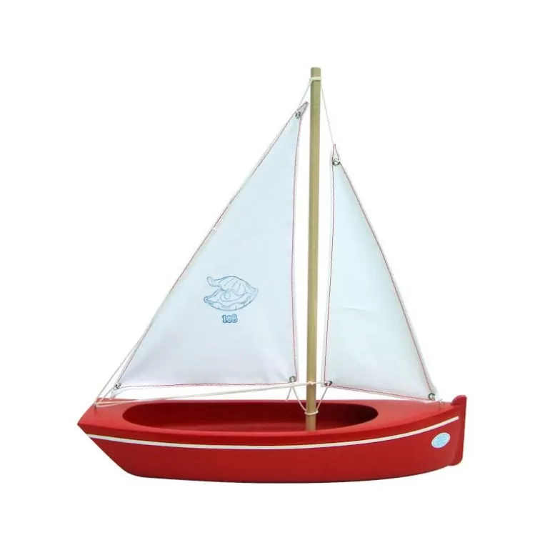 Bateaux TIROT Bateaux Tirot Jouets Fabriqués En France<Bateau Rouge En Bois 32 Cm, Modele Tirot 108