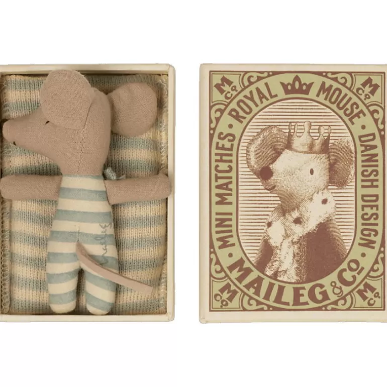 Maileg Maison De Poupee En Bois<Bebe Souris Garcon Dans Sa Boite