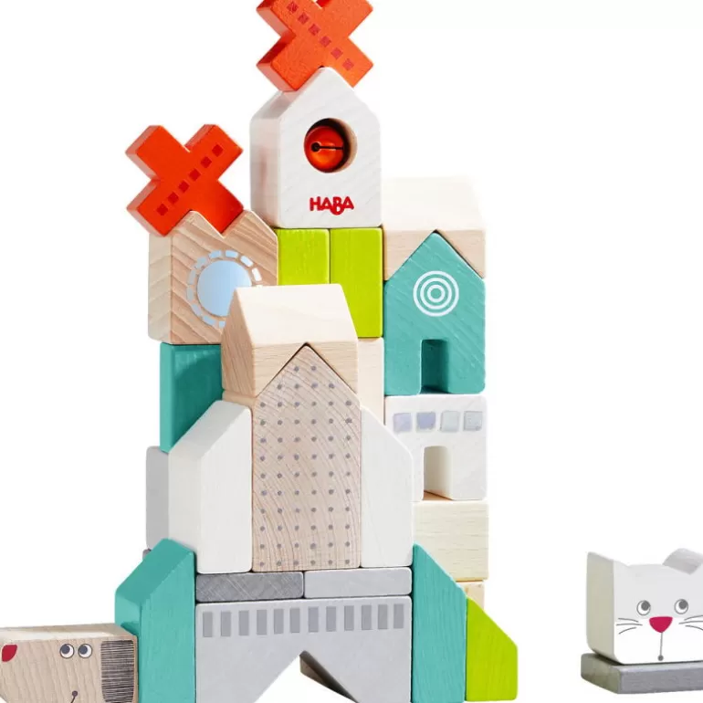 HABA Jouets Haba Fabriqués En Allemagne<Blocs De Construction En Bois "Chien Et Chat" 306086