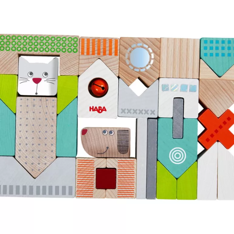 HABA Jouets Haba Fabriqués En Allemagne<Blocs De Construction En Bois "Chien Et Chat" 306086