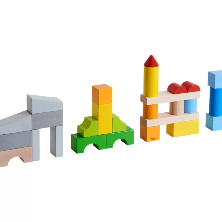 HABA Jouets Haba Fabriqués En Allemagne<Blocs De Construction MultiColorés En Bois 305163-Boite De Base
