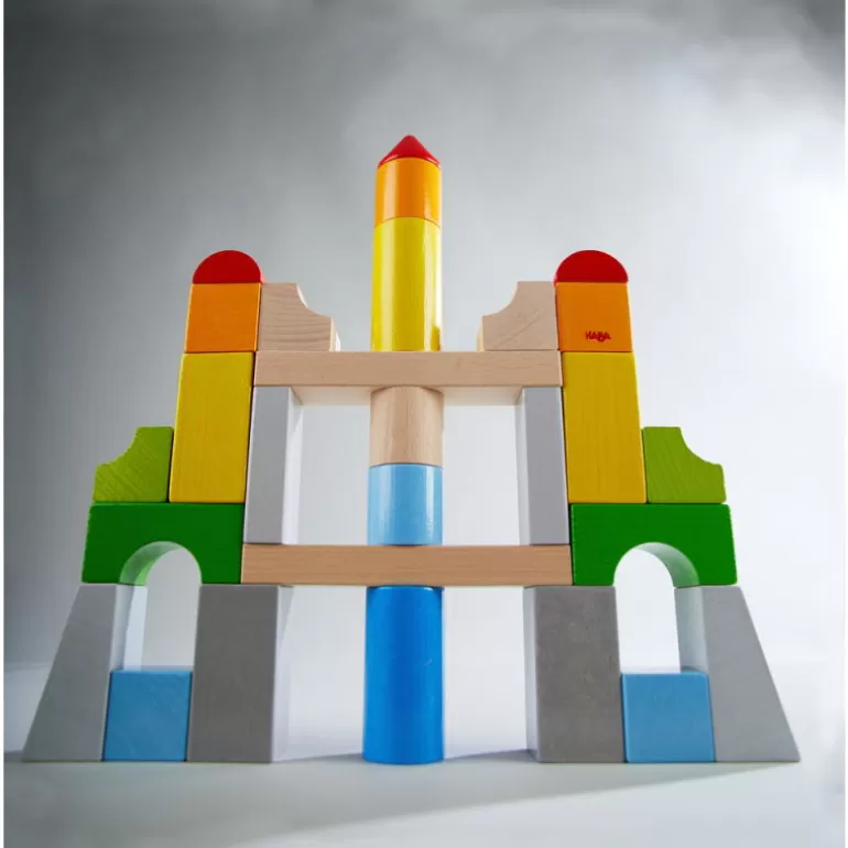HABA Jouets Haba Fabriqués En Allemagne<Blocs De Construction MultiColorés En Bois 305163-Boite De Base