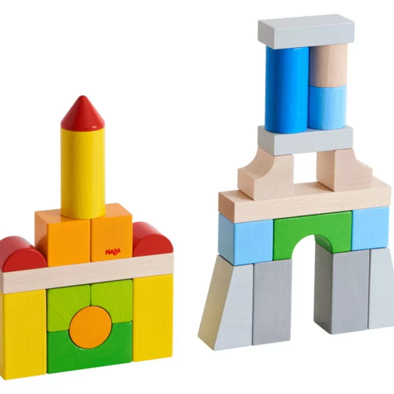 HABA Jouets Haba Fabriqués En Allemagne<Blocs De Construction MultiColorés En Bois 305163-Boite De Base
