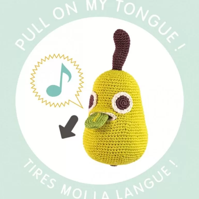 MyuM Décoration Enfants<Boite A Musique Poire En Crochet "The Veggy Toys", Coton Bio