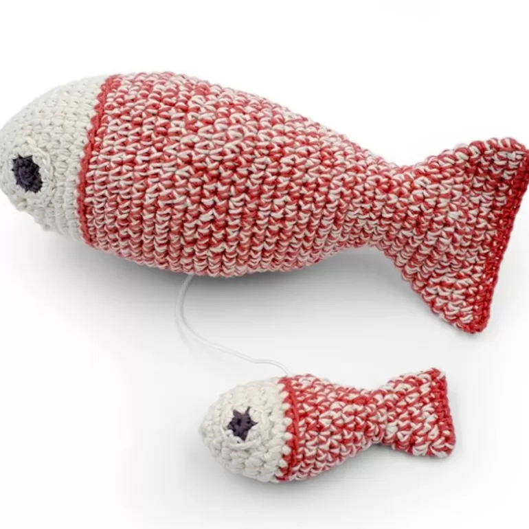MyuM Décoration Enfants<Boite A Musique Poissons En Crochet "The Veggy Toys", Coton Bio