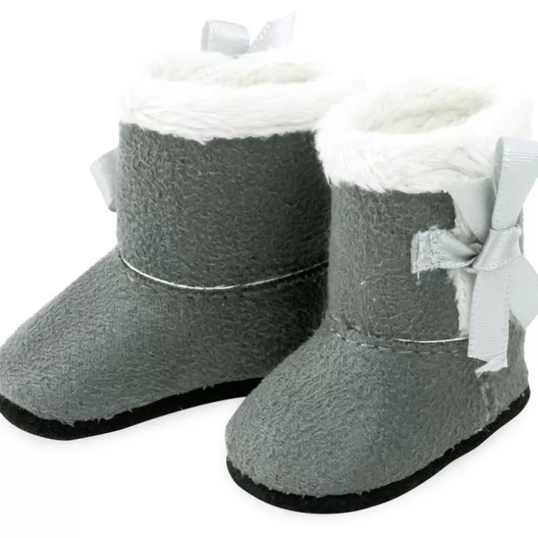 Petitcollin Poupées, Peluches<Bottes Grises Fourrees Blanches Pour Poupées De 34 Cm