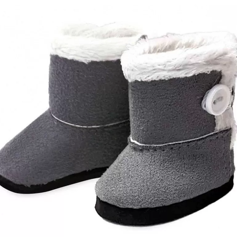 Petitcollin Poupées, Peluches<Bottes Grises Pour Poupées De 28 Cm