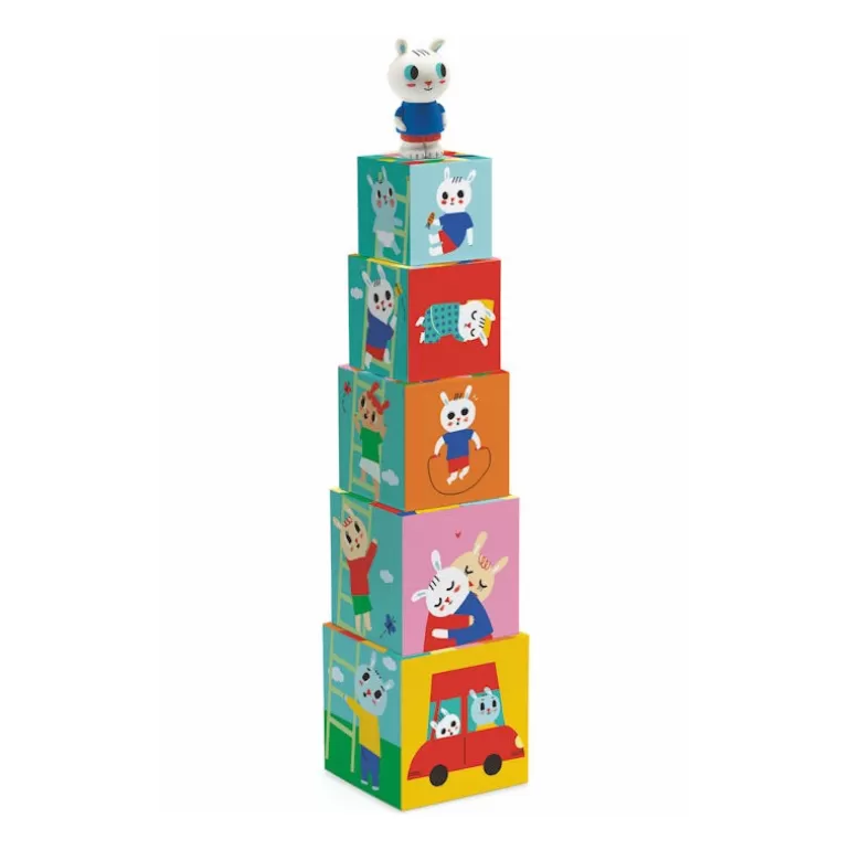 Djeco Jouets Cubes En Bois<Bunnybloc, Jeu D'Empilage 9104