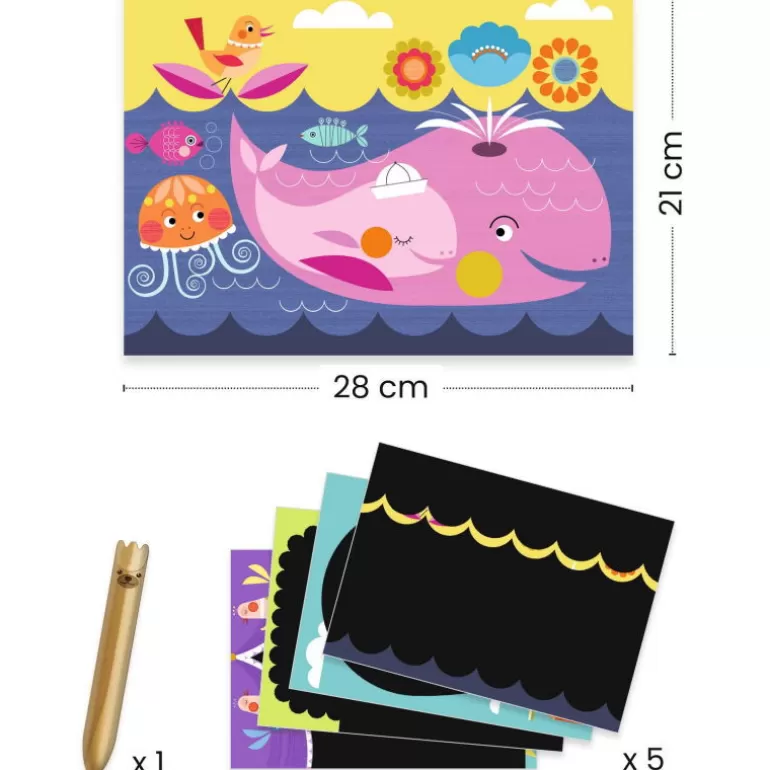 Djeco Cartes À Gratter<Cartes À Gratter Des Tout-Petits 'C'Est Rigolo A Découvrir' 0042