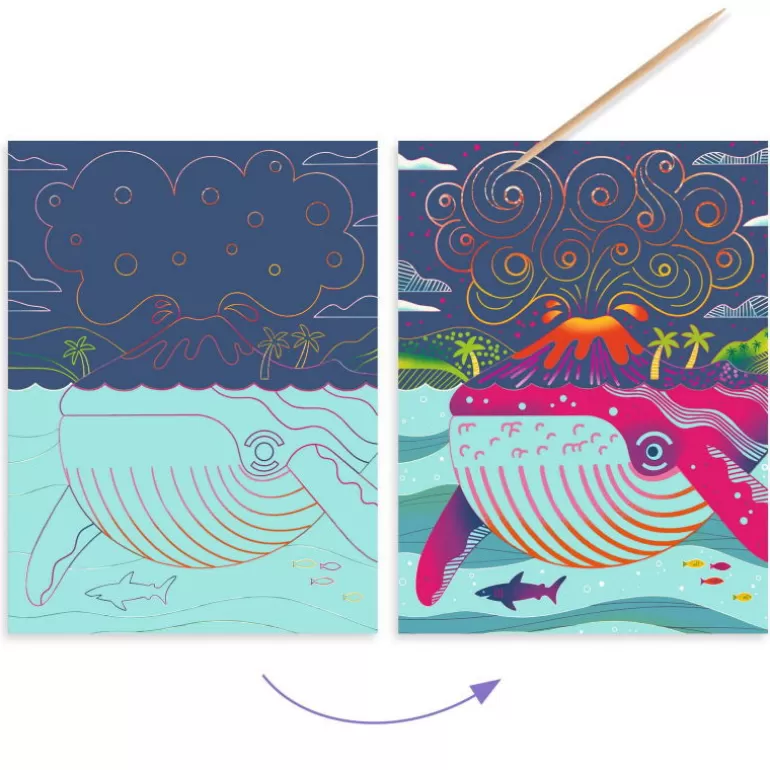 Djeco Cartes À Gratter<Cartes À Gratter Duo Color "Dessus-Dessous" 9714