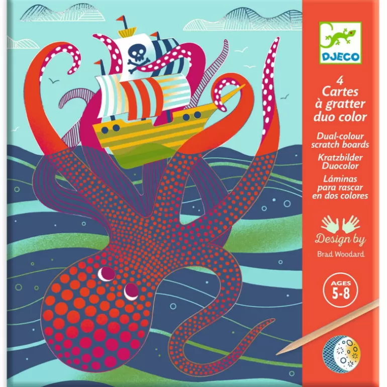 Djeco Cartes À Gratter<Cartes À Gratter Duo Color "Dessus-Dessous" 9714