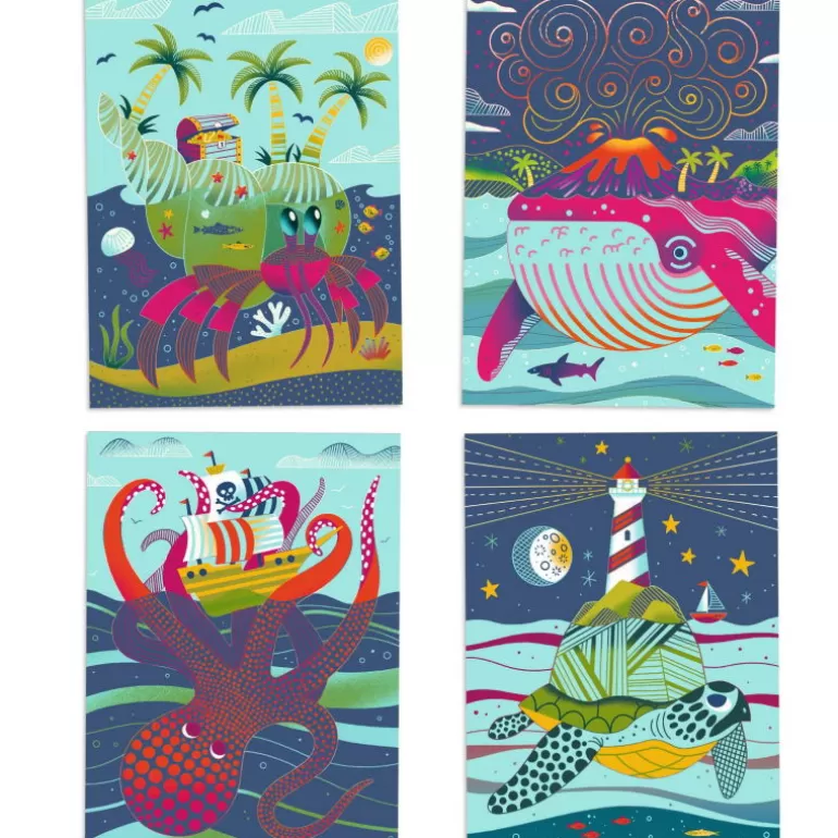Djeco Cartes À Gratter<Cartes À Gratter Duo Color "Dessus-Dessous" 9714