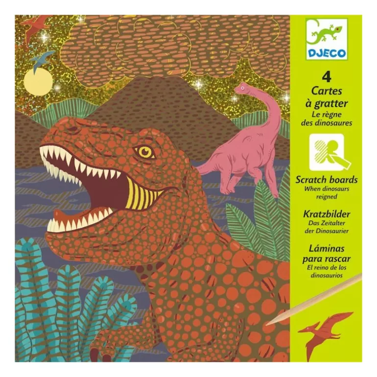 Djeco Cartes À Gratter<Cartes À Gratter 'Le Regne Des Dinosaures' 9726