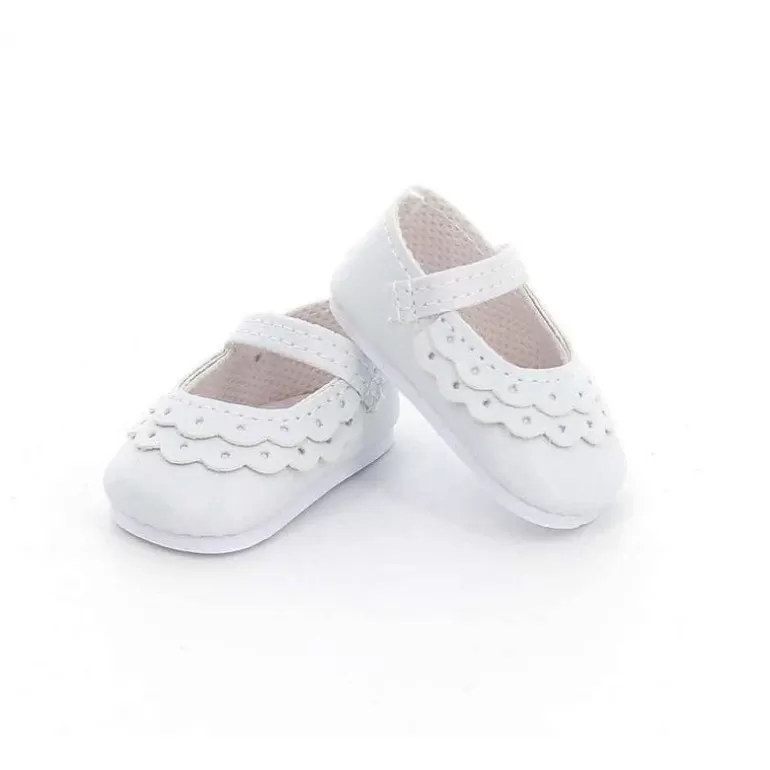 Petitcollin Poupées, Peluches<Chaussures Blanches A Bride Avec Dentelle Pour Poupées De 34 Cm