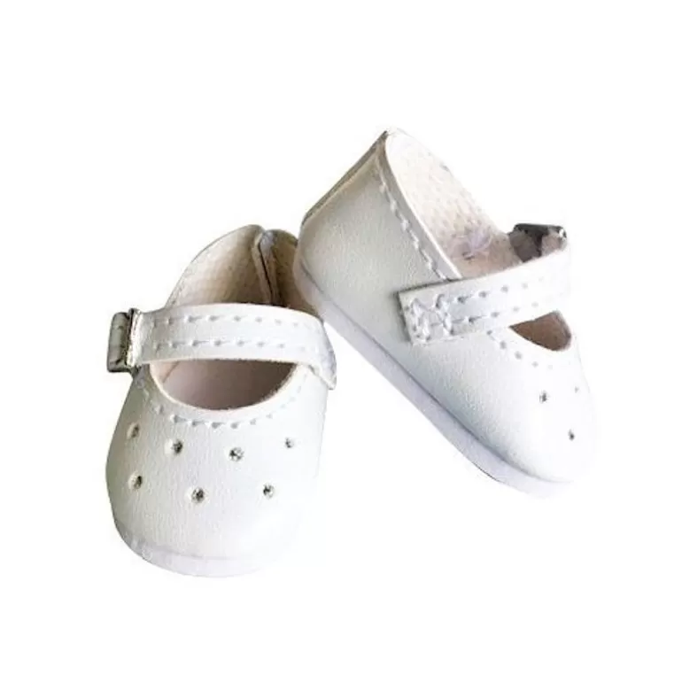 Petitcollin Poupées, Peluches<Chaussures Blanches A Bride Pour Poupées De 27 A 28 Cm