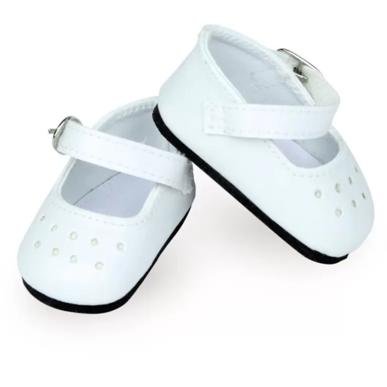 Petitcollin Poupées, Peluches<Chaussures Blanches A Bride Pour Poupées De 34 Cm