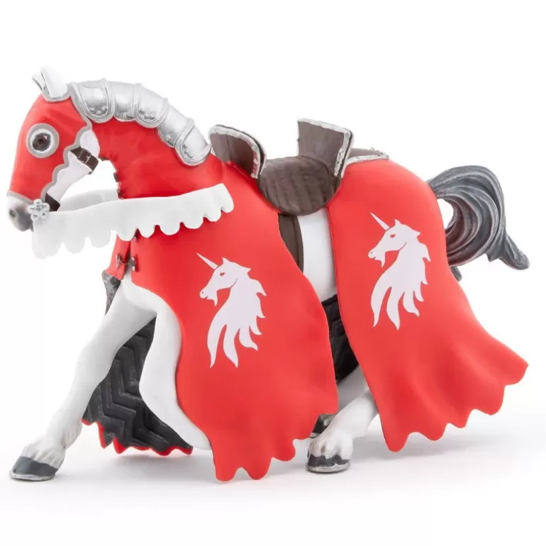 Papo Figurines Papo<Cheval Du Chevalier Rouge A La Lance, Figurine 39781