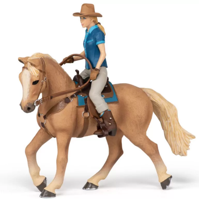 Papo Figurines Papo<Cheval Western Et Sa Cavaliere, Figurine 51566