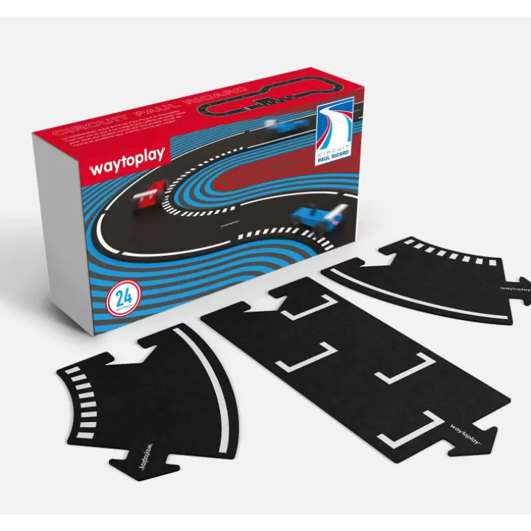 Waytoplay Toys Circuits De Routes Waytoplay<Circuit De Route Flexible Waytoplay, Coffret Paul Ricard 24 Pcs