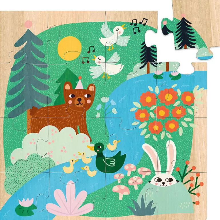 VILAC Puzzles Dès 4 Ans, 36 Pcs<Coffret 3 Puzzles En Bois 'Animaux Du Monde' Michelle Carlslund 8530