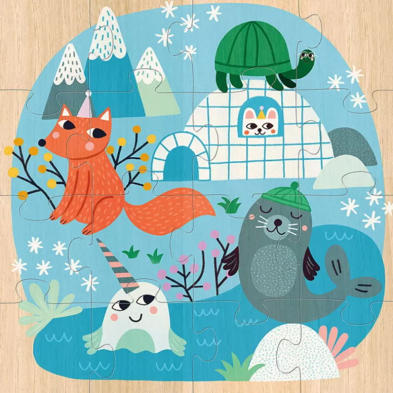 VILAC Puzzles Dès 4 Ans, 36 Pcs<Coffret 3 Puzzles En Bois 'Animaux Du Monde' Michelle Carlslund 8530
