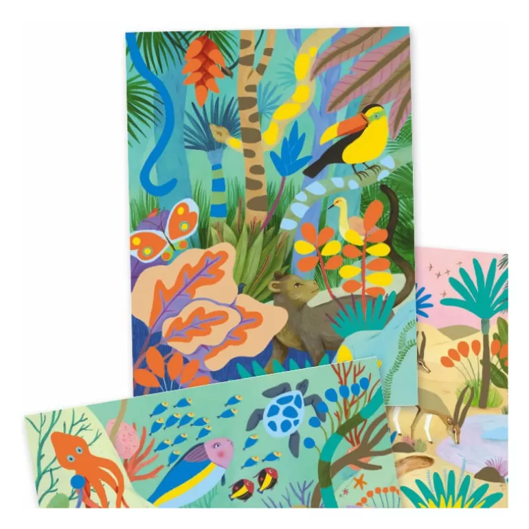 Djeco Dessin, Peinture, Coloriage<Coffret Gouaches "Natural World", Art Au Numero 8965