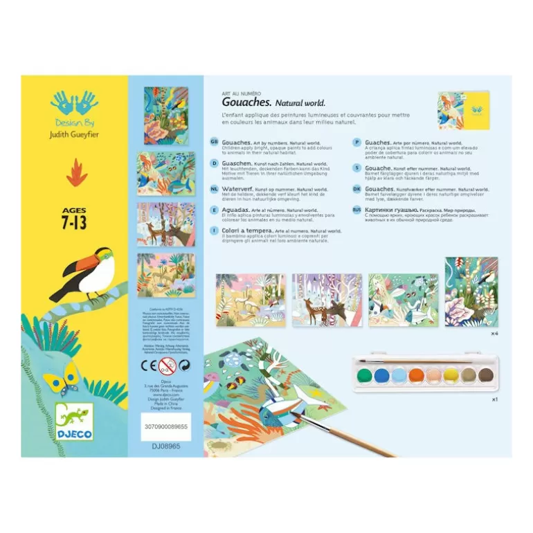 Djeco Dessin, Peinture, Coloriage<Coffret Gouaches "Natural World", Art Au Numero 8965