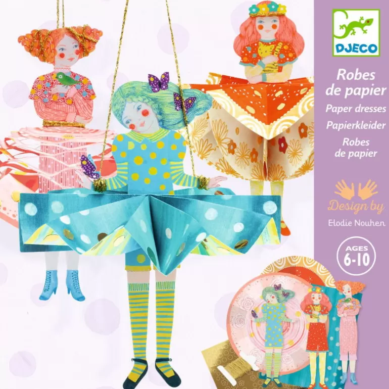 Djeco Paper Toys<Coffret Papier Creatif Pour Enfant "Robes De Papier" 9453