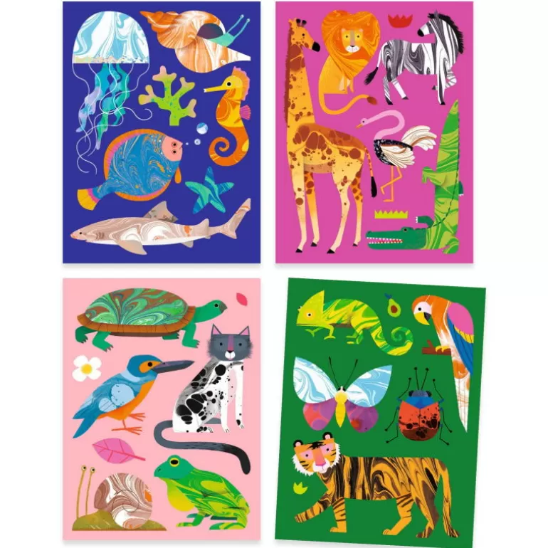 Djeco Dessin, Peinture, Coloriage<Coffret Papier Marbre "Colorful" 9351